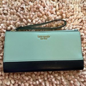 Navy with light blue kate spade ♠️ wristlet